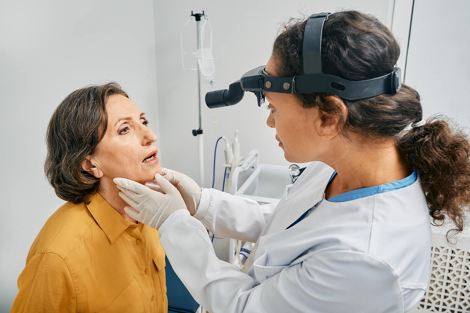A throat examination